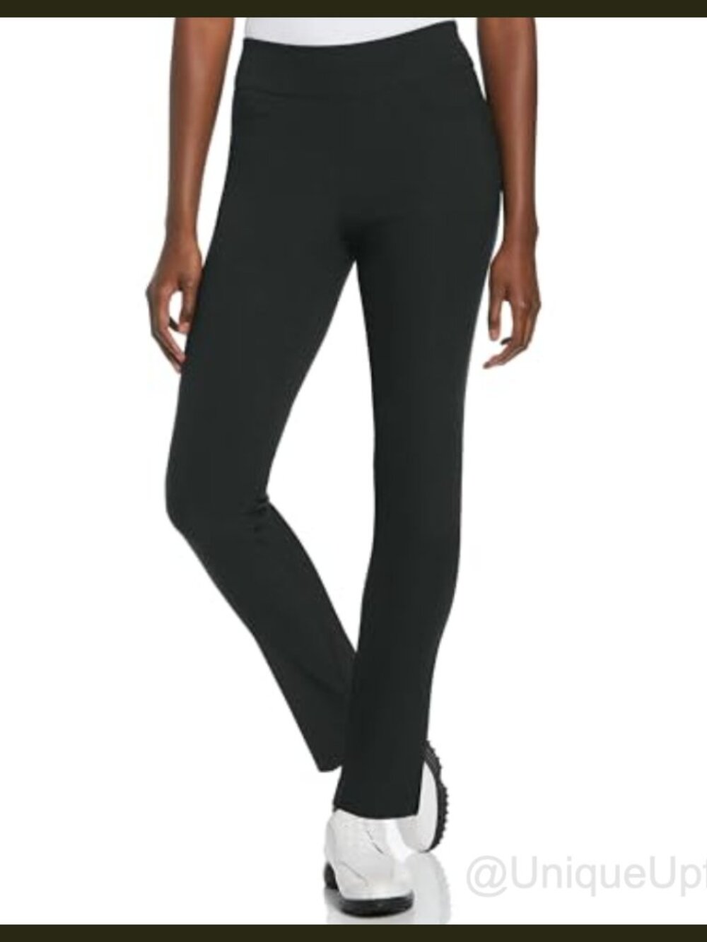 Women's Stretch Golf Pants Pull-On Tummy Control Moisture-Wicking Sun Protection